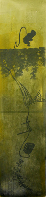 Long vertical screen print