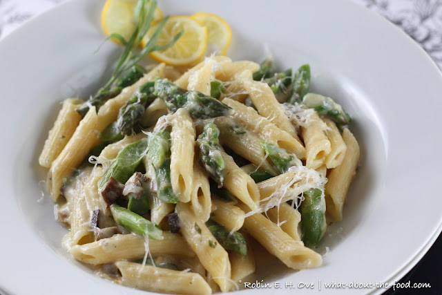 Lemon Truffle Pasta with Asparagus and Porcini Mushrooms