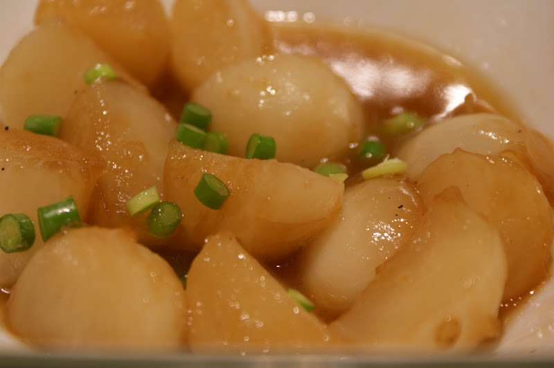 Vegan Fazool First CSA 2012 Glazed Hakurei Turnip Salad