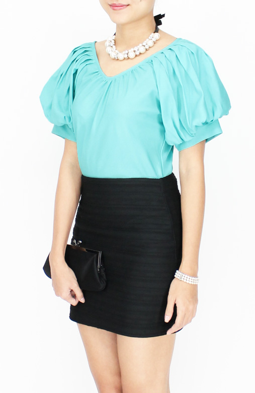 Regal Victorian Blouse with Puffy Sleeves