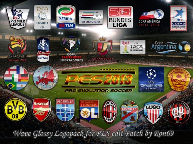 Download PES 2013 Wave Glossy Logopack for PES edit Patch 2.6 by Ron69