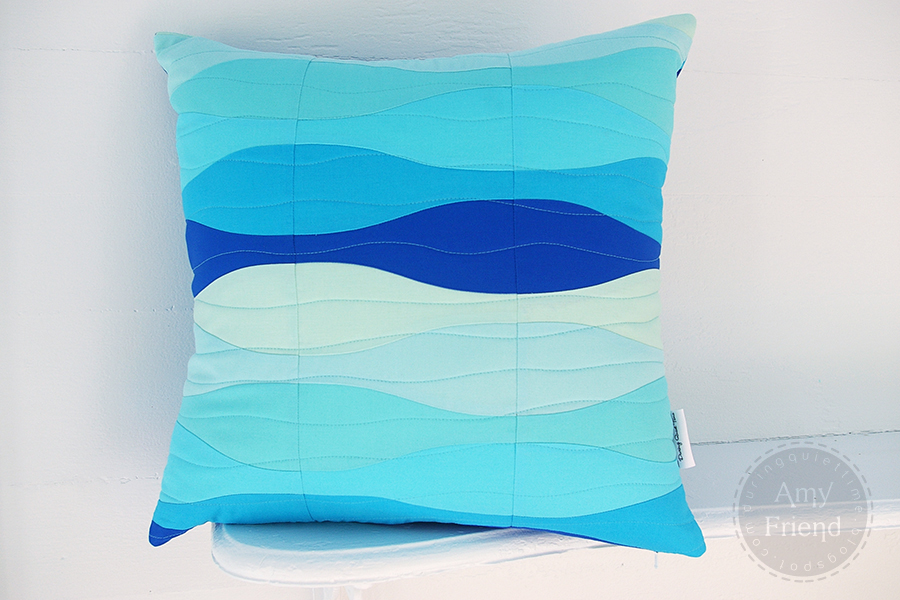 Seaglass Waves Pillow Cover Tutorial During Quiet Time