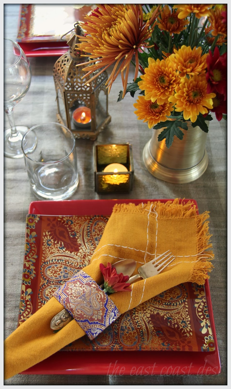 the east coast desi Diwali Tablescape Inspiration Day 1