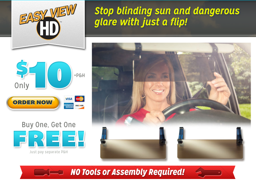 Easy View HD As Seen On TV Easy View HD Sun Shade Commercial Easy View HD As Seen On TV Anti