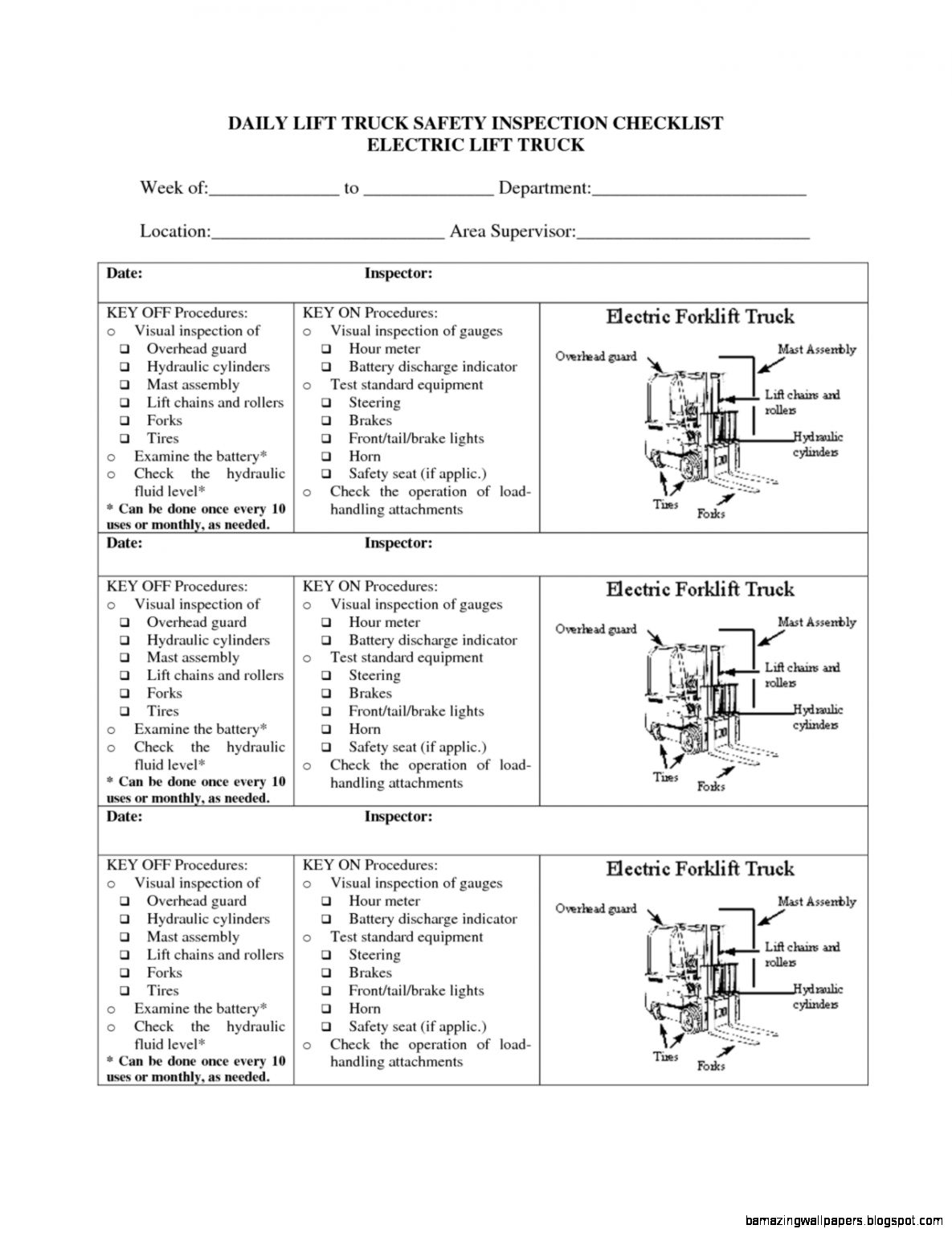 Truck Safety Inspection Checklist Truck Safety Inspection Checklist