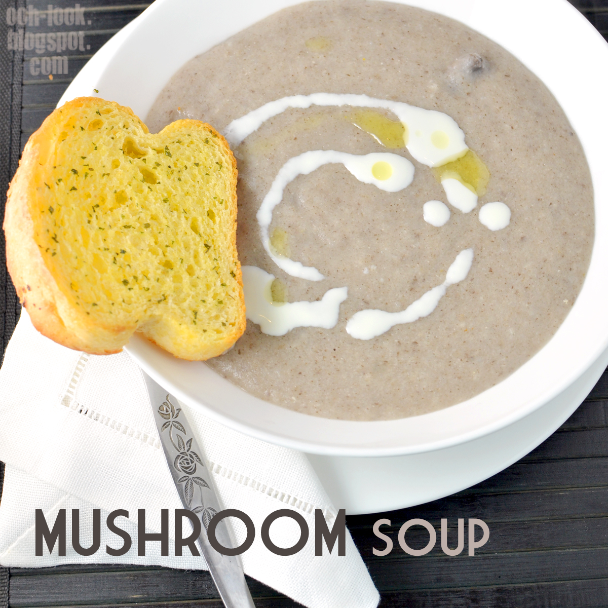 Ooh, Look... Jamie's Mushroom soup sans croûtes