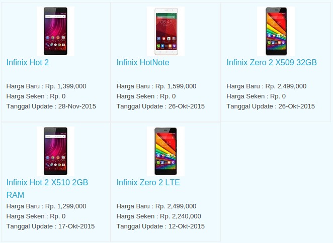 Daftar Harga Hp Infinix Januari 2016 Daftar Harga Hp Infinix Januari 2016