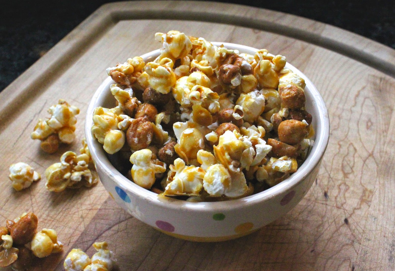 From Which Things Grow Chew on This Caramel Popcorn with Peanuts