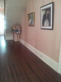 Hallway, paintings in Degas House, New Orleans