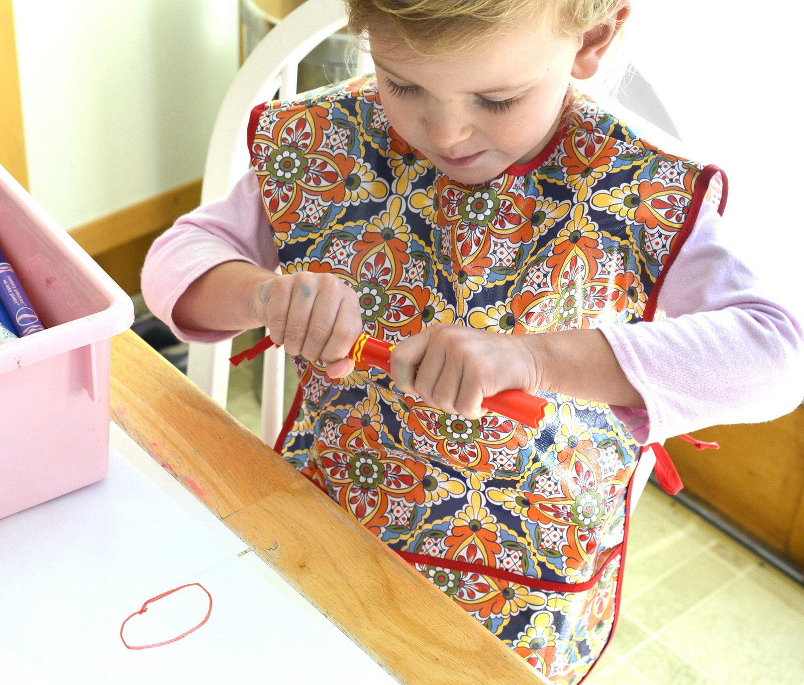 Jane of all Trades Kids' Art Smock made with reusable shopping bags a