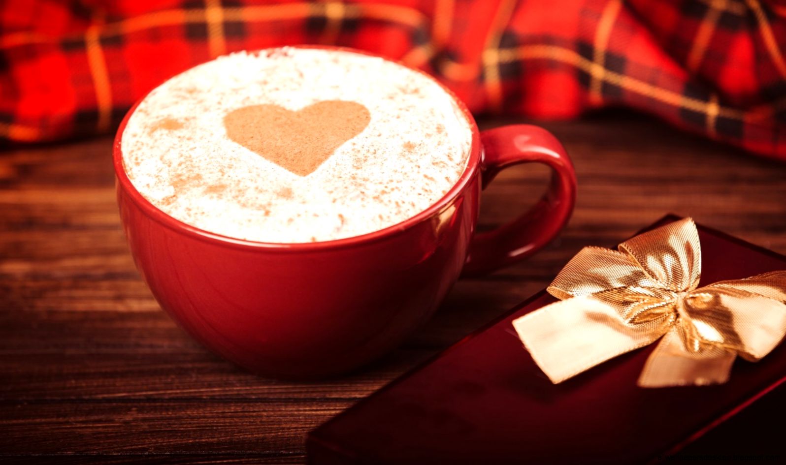 Cappuccino Cup Heart Gift Box Love Hd Wallpaper