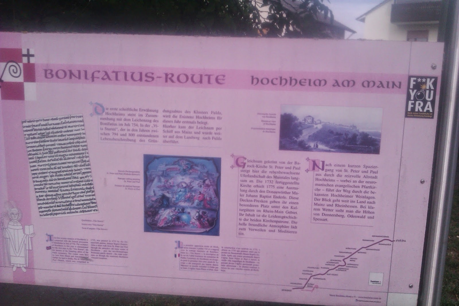 Bonifatius Route Hochheim am Main Flörsheim Horcheim
