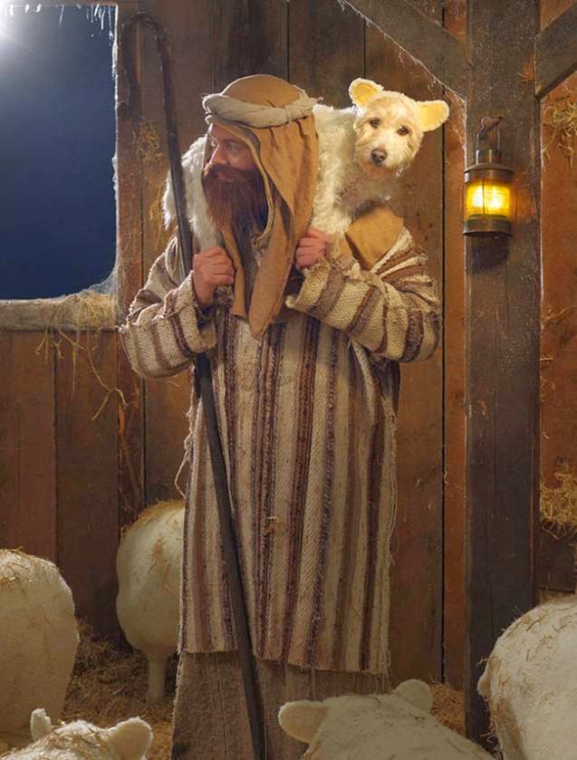disfraz de perro en Navidad