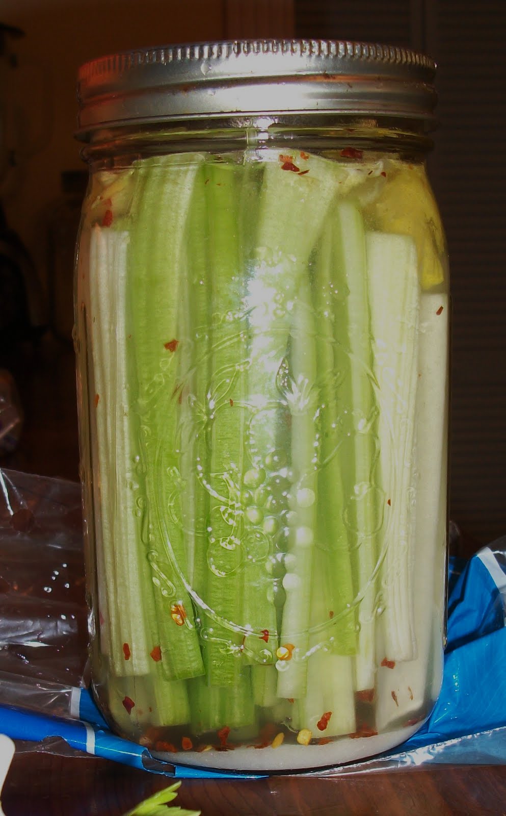 Joans Low Carb Living and Recipes My Pickled Celery Snack recipe low carb