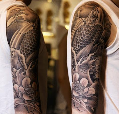 KOI fish tattoo on the arm