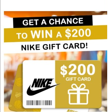 Get a $200 Nike Gift Card Now!