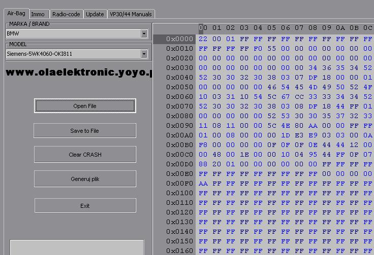 Airbag module reset software download