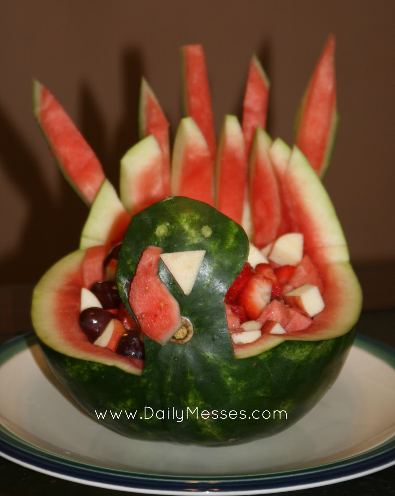 Daily Messes Turkey Fruit Bowl