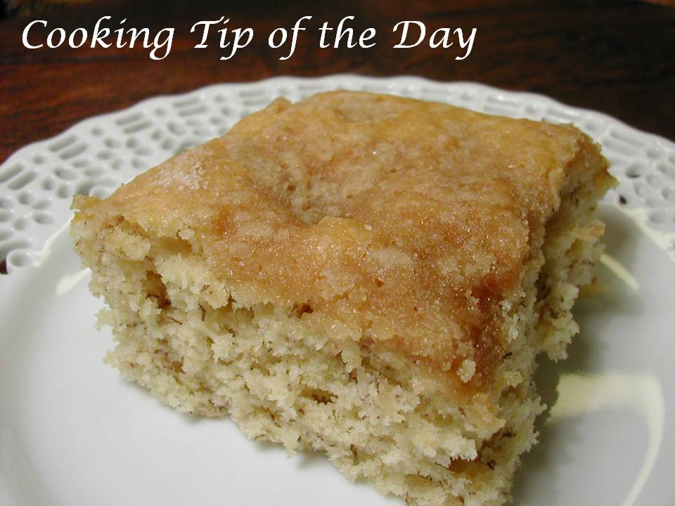 Cooking Tip of the Day Banana Buttermilk Coffee Cake