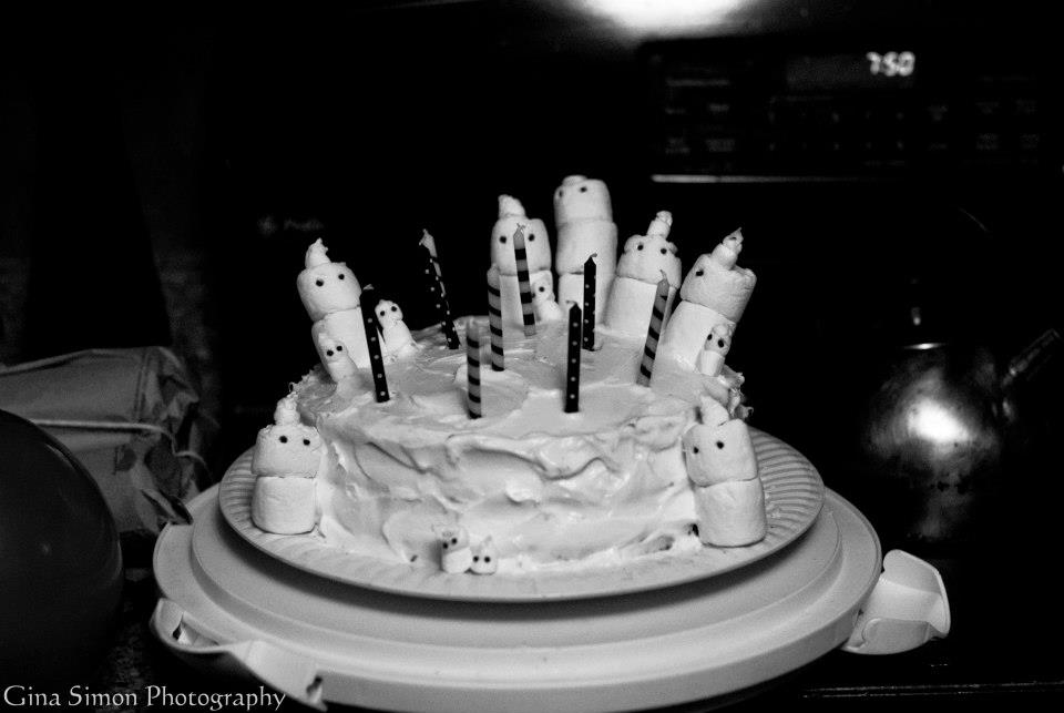 I Cooked the Books Halloween Chocolate Marshmallow Ghost Cake, Belated