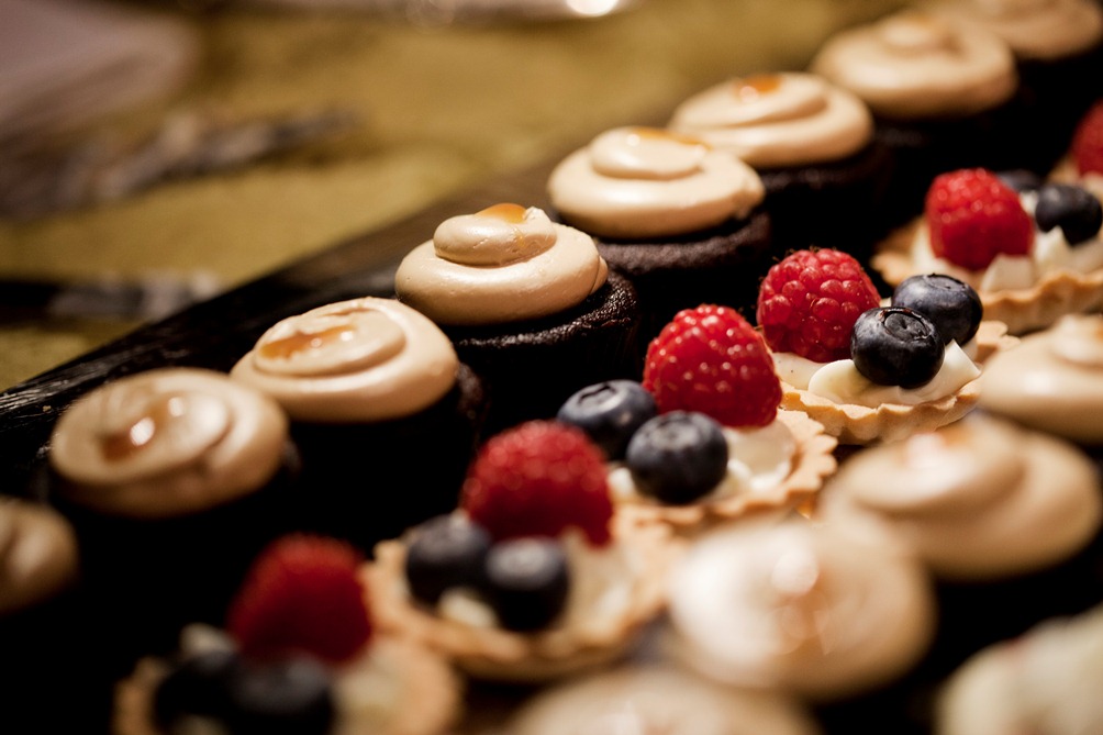 cocoa & fig Miniature Desserts and Wedding Cake for "The Barbarian