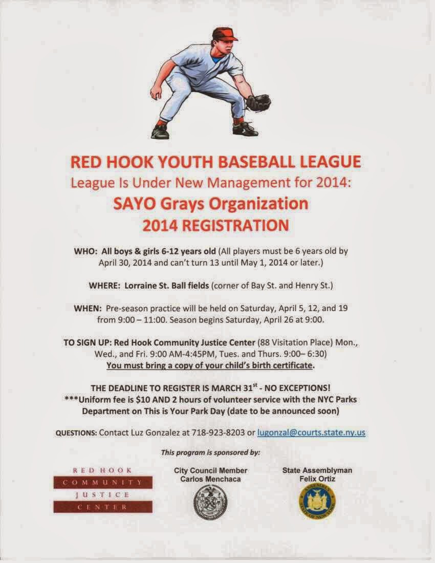 Red Hook Youth Baseball League in Recruiting!