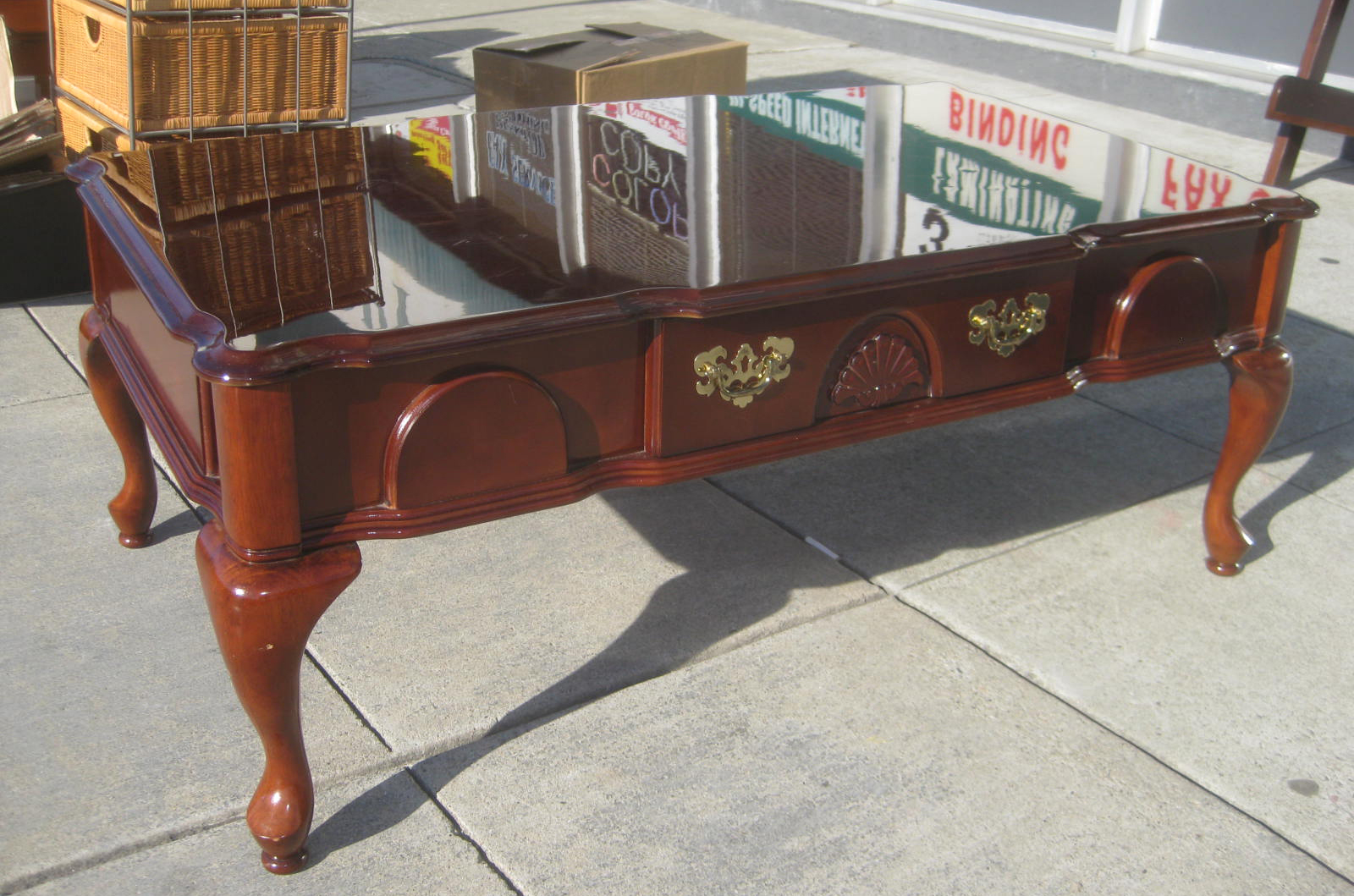 UHURU FURNITURE & COLLECTIBLES SOLD Shiny Coffee Table + End Table