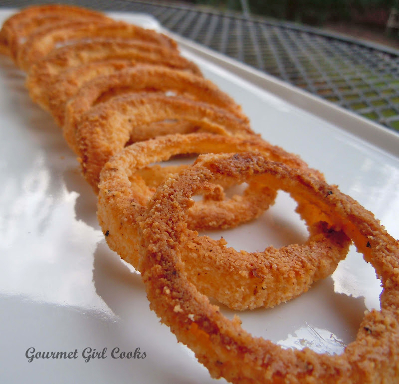 Gourmet Girl Cooks Oven Fried Onion Rings...Low Carb