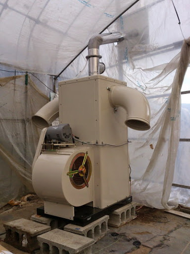 長府ハウス用温風機
