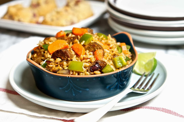 http://newmoontx.blogspot.com/2013/11/chipotle-fried-rice-and-farro-with.html