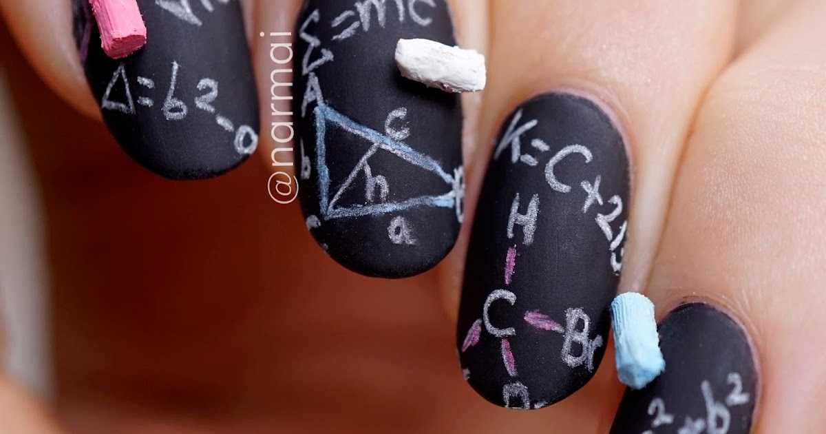 PiggieLuv 3D chalkboard nail art
