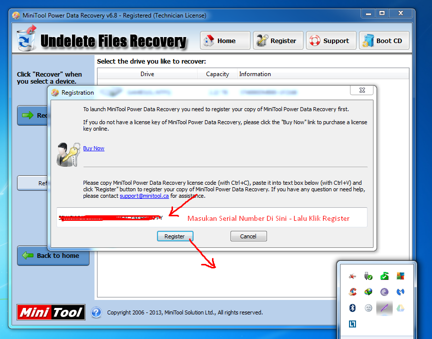 minitool power data recovery v8.1 serial key