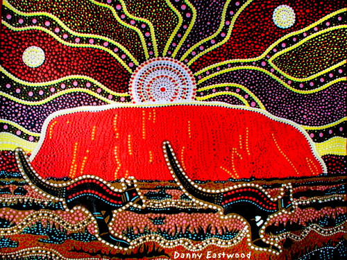 dots not boriginal  art painting tree flower canvas print  Australia 