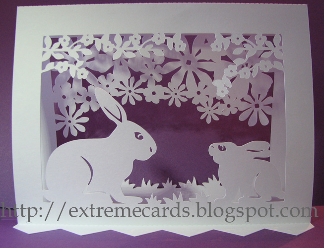 Easter Rabbits Tent Card