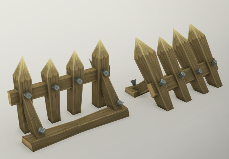 Maat Art Low Poly Wooden Barricade
