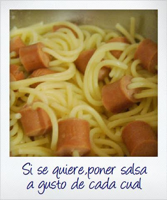 Espaguetis "en" Salchichas
