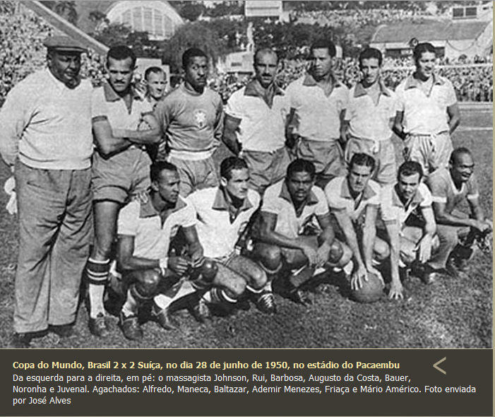 Botões para Sempre: Foto histórica - Copa de 1950 - Brasil e Suíça