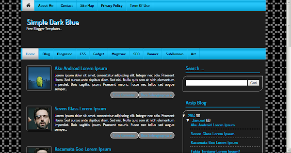 Simple Dark Blue Modified Blogger Template Simple Dark Blue Modified Blogger Template