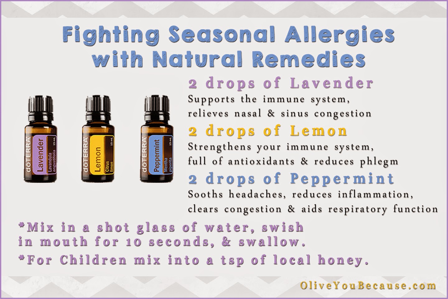 Olive You Because... Fighting Seasonal Allergies