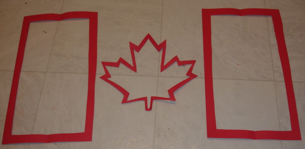 2 Big, 2 Little Two Stained Glass Canada Flags