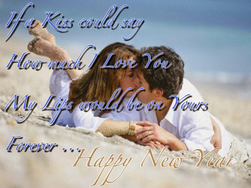 Happy New Year Kiss Greetings  New Year 2016