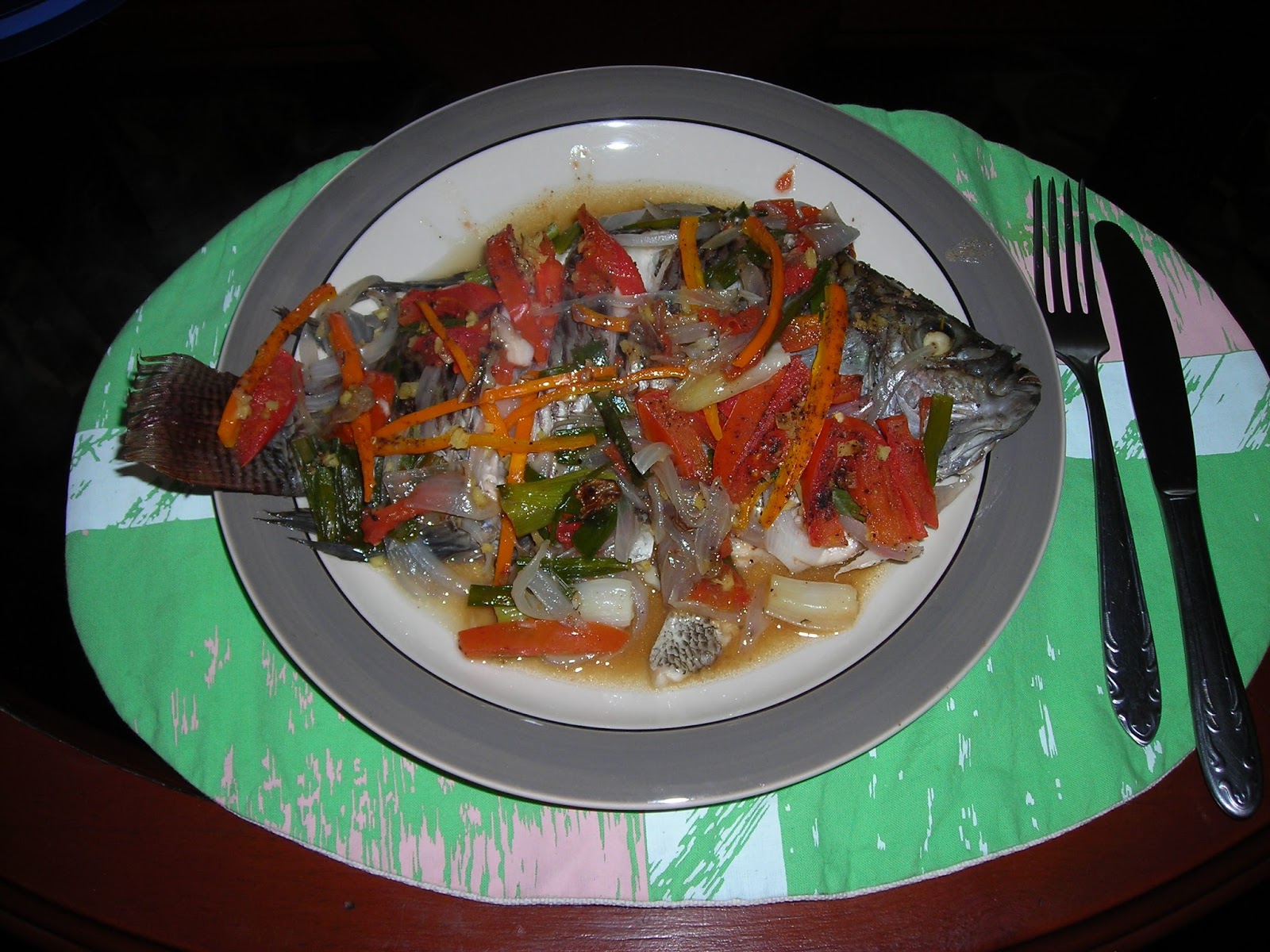 Cocina y Horno Tilapia Azul Sudada (al vapor)