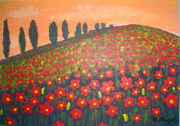 "flower field" 14" x 20" acrylic on canvass