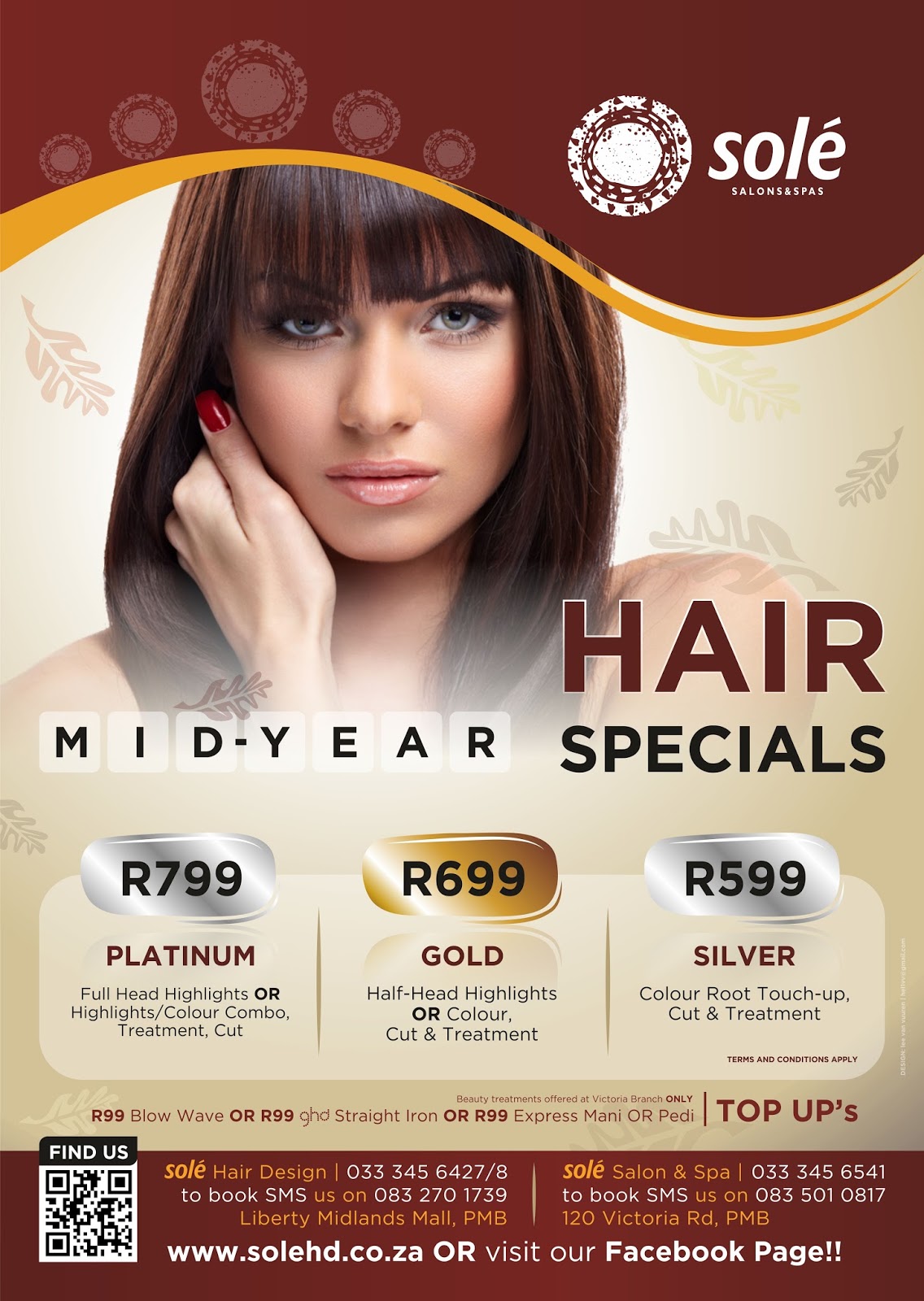 Poster Designs Solé Salons & Spa graphic design Print & Screen