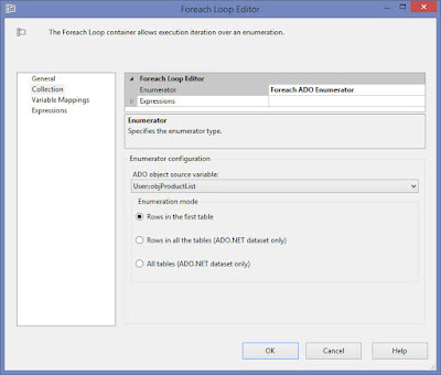 Screenshot of Foreach Loop Editor window with "Collection" tab selected