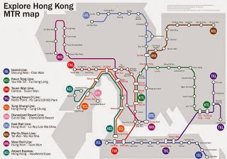 Hong Kong MTR Map, Subway, Metro, Tube