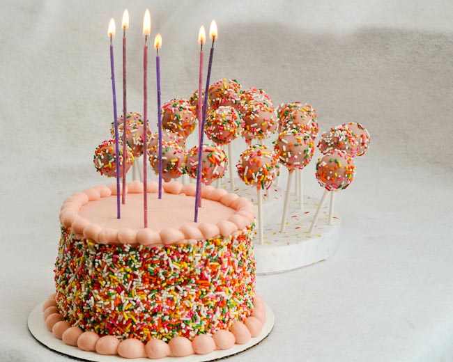 Beki Cook's Cake Blog Pink with Sprinkles (Easy Birthday Cake)