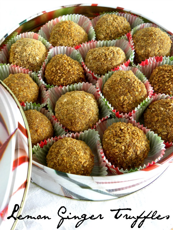 Holiday Recipes Lemon Ginger Truffles