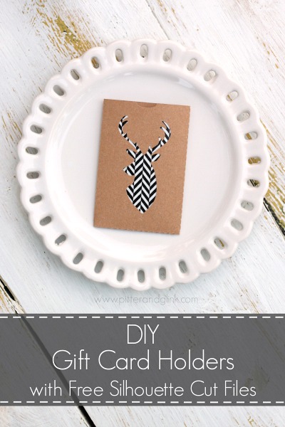 DIY Gift Card Holders with Free Silhouette Cut Files via pitterandglink.com