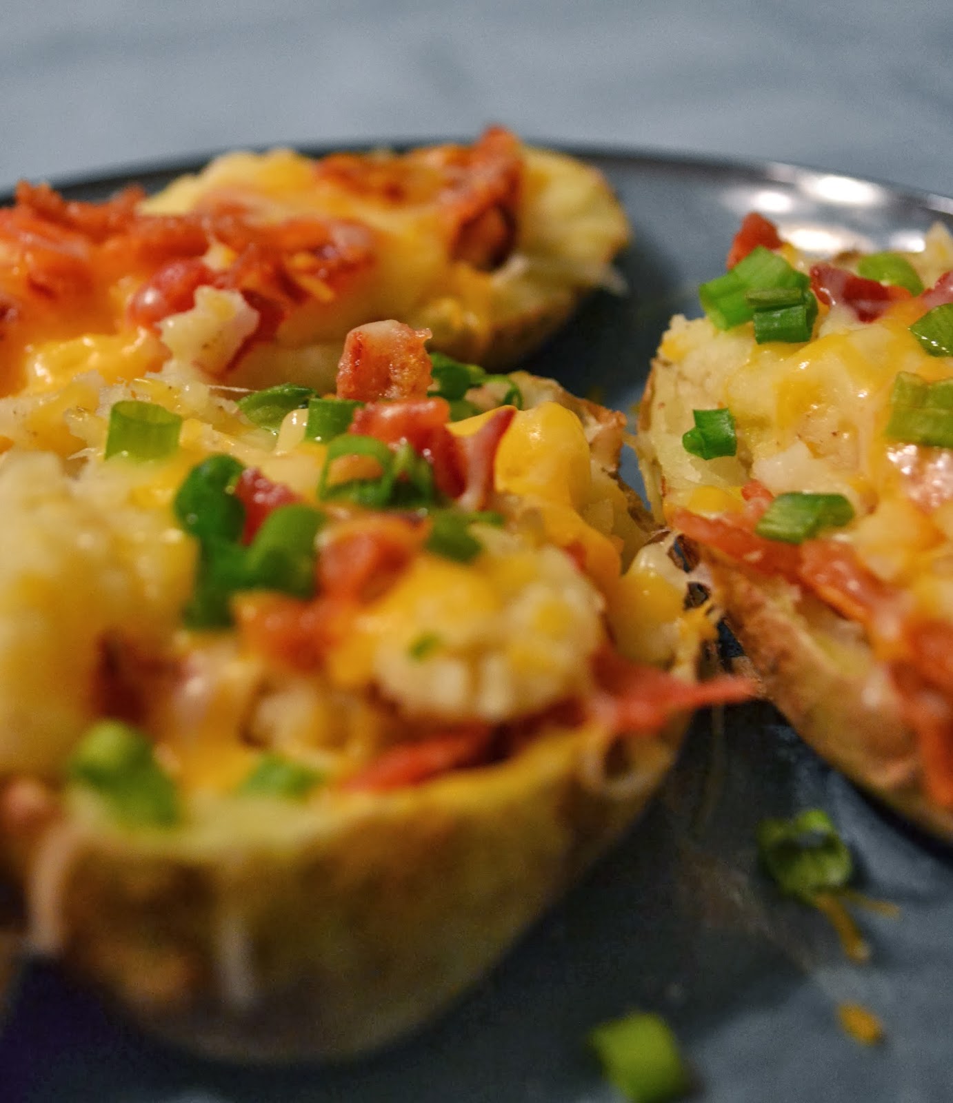 Simple Savory & Satisfying Twice Microwaved Loaded Potatoes